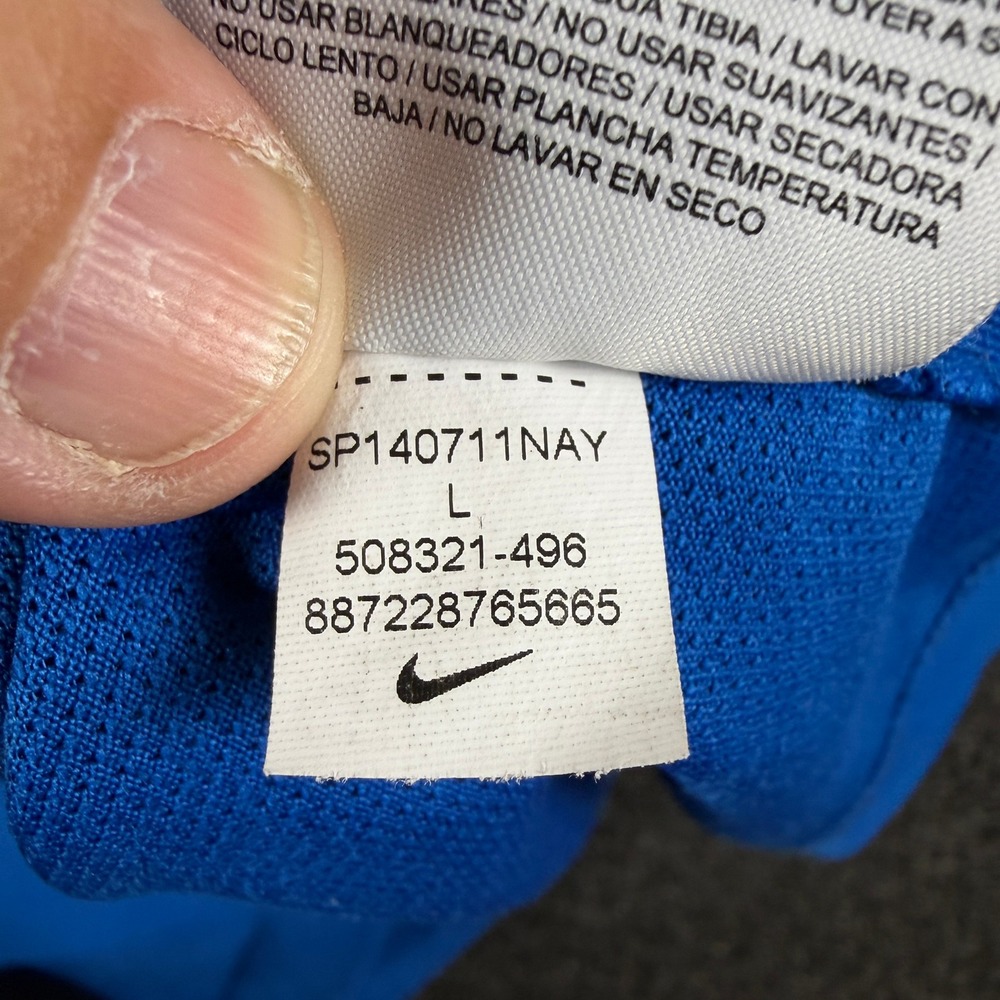 Nike Polo Shirt Mens Large Tour Performance Dri-FIT Blue Short Sleeve EUC - Picture 7 of 9